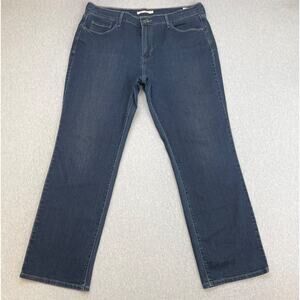 Levis 505 Jeans Womens 16M‎ (33 x 32) Blue Cotton Blend Stretch Straight Leg